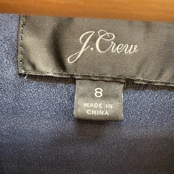 J Crew Silk Navy Striped Midi Dress - Picture 3 of 3